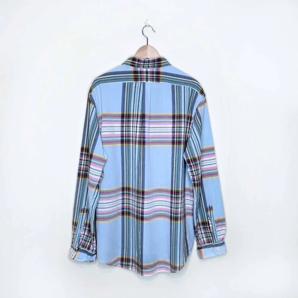 ⚡️SOLD⚡️ polo ralph lauren madras long sleeve button down shirt - size xl - Picture 3 of 9